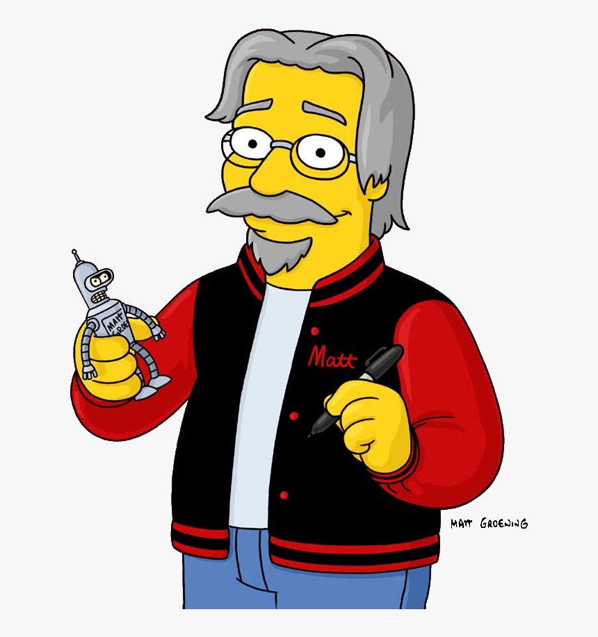 Matt With Bender - Futurama Matt Groening, HD Png Download