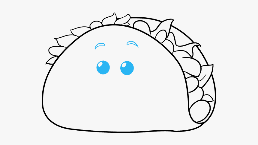 How To Draw Funny Taco - Draw Tacos, HD Png Download