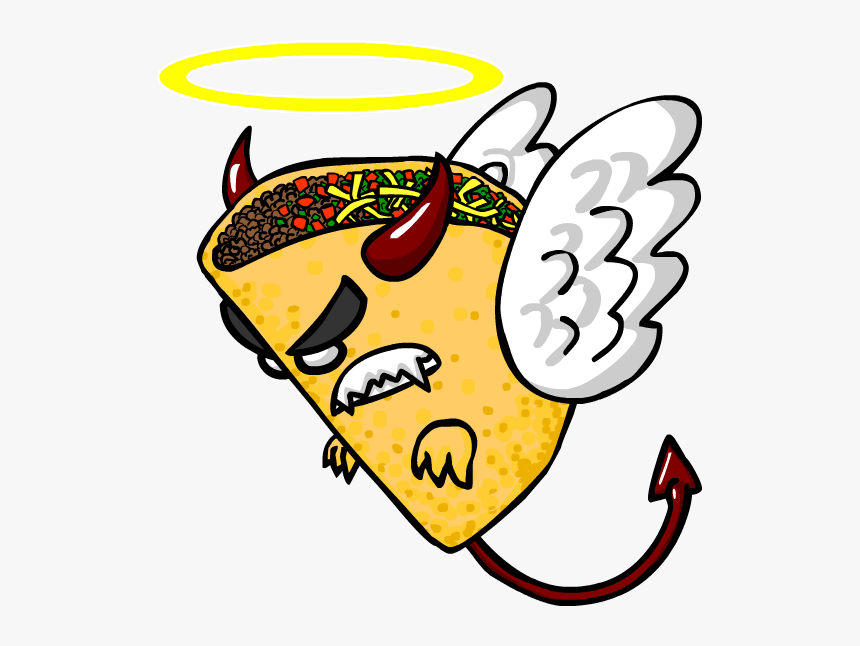Transparent Taco Clip Art - Taco With Angel Wings, HD Png Download
