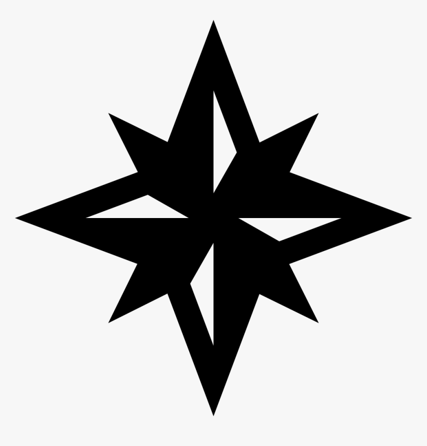 Compass Winds Star Symbol - Transparent Background Compass Star Icon, HD Png Download