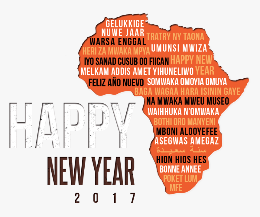 The Image Shows The Continent Of Africa With The Phrase - Happy New Year 2012, HD Png Download