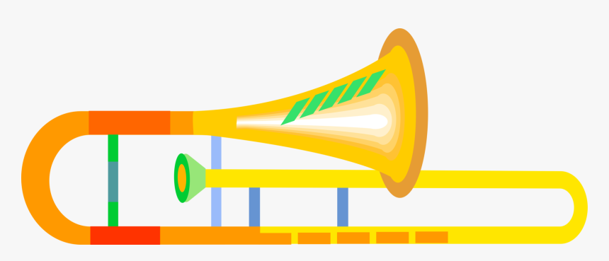 Vector Illustration Of Trombone Brass Musical Instrument - Vuvuzela, HD Png Download