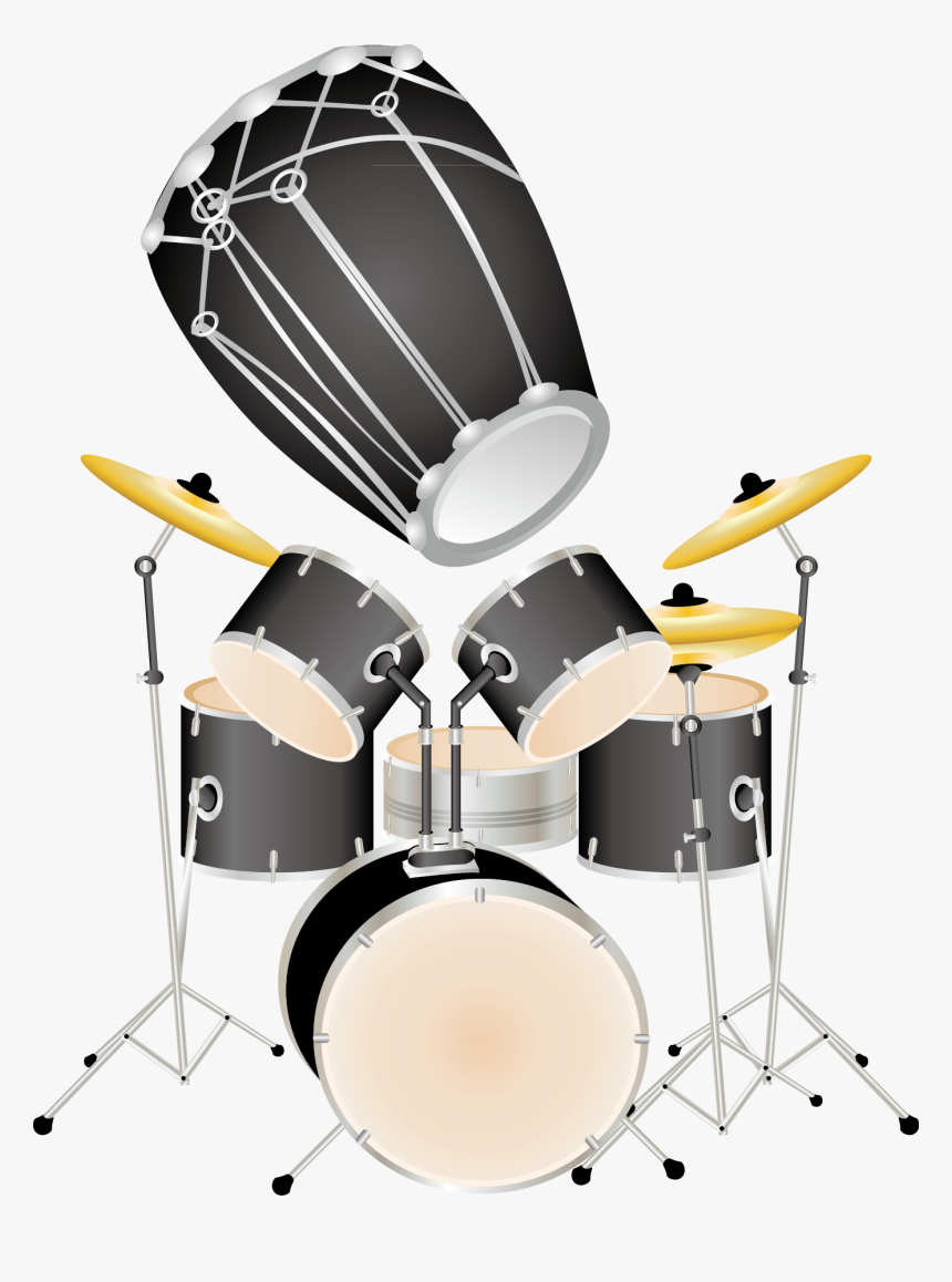 Transparent Drums Clipart - Instrument De Musique Moderne, HD Png Download