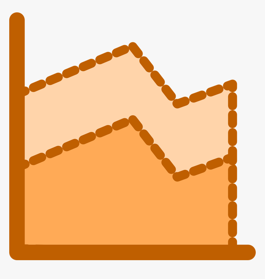 Diagram, Line Chart, Statistics, Orange, Data, Graph - Pictogramme Graphique, HD Png Download