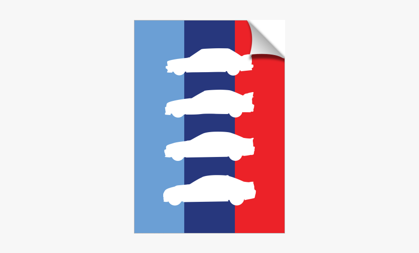 Bmw M3 Generations W/ M-stripe Background - Bmw M Artwork, HD Png Download