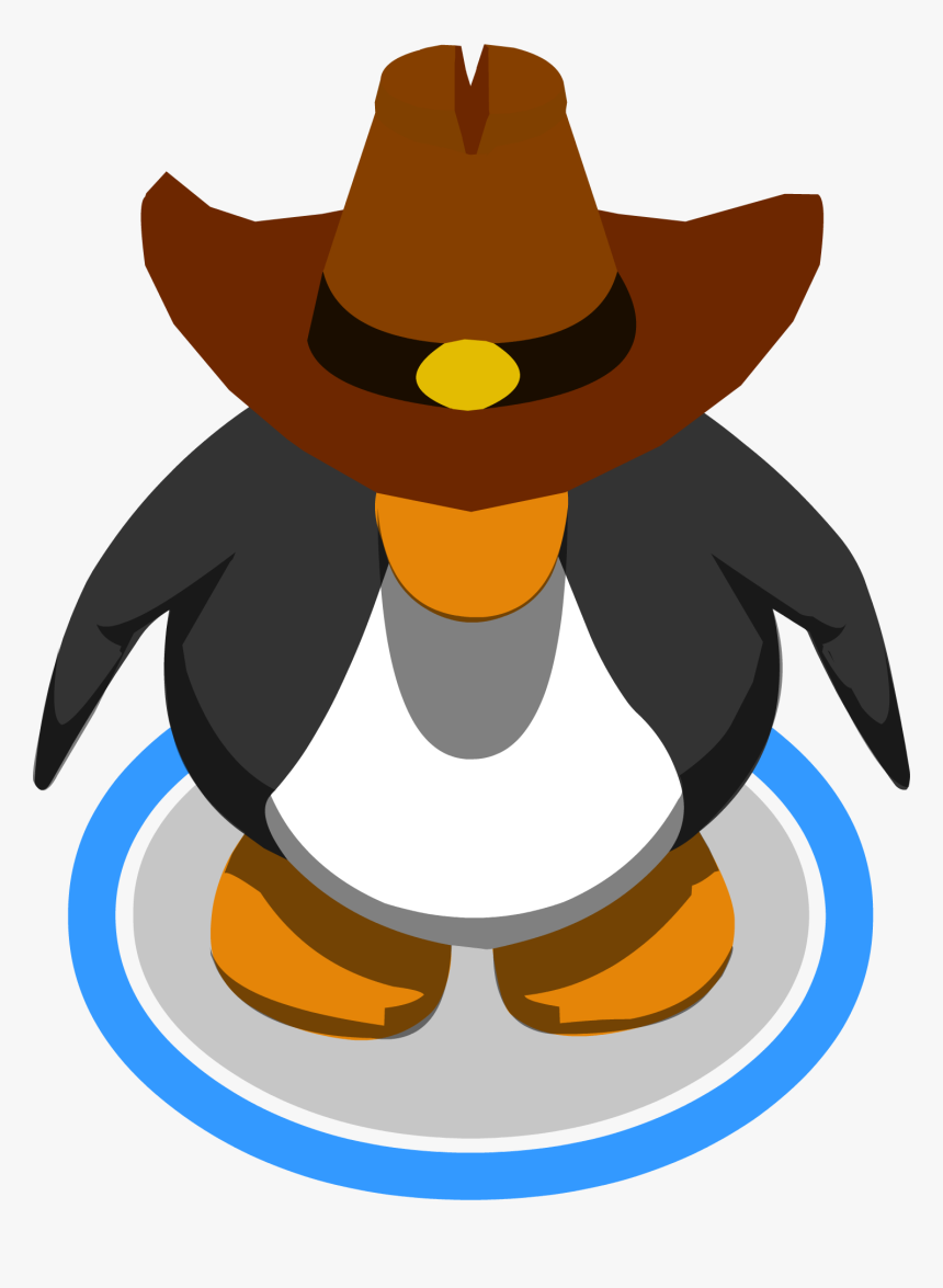 Brown Cowboy Hat Ingame - Club Penguin Pumpkin Head, HD Png Download