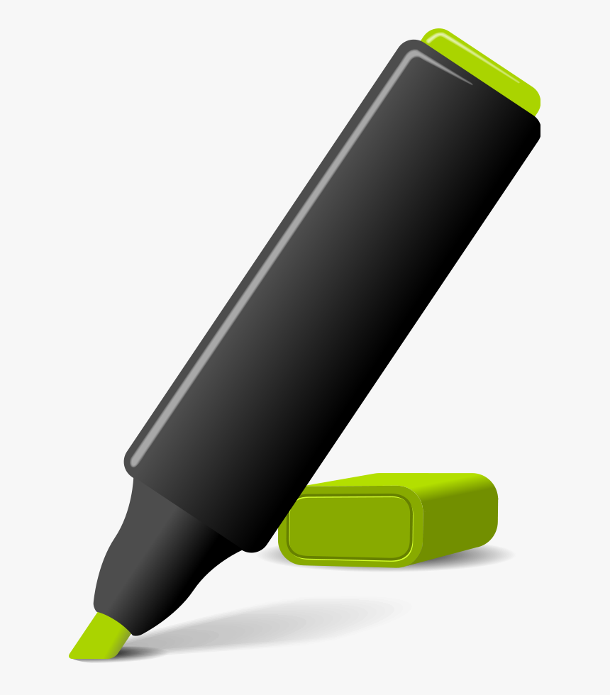 Marking Pin, Marker, Green, Office, Pen, Felt Pen - Textmarker Clipart, HD Png Download