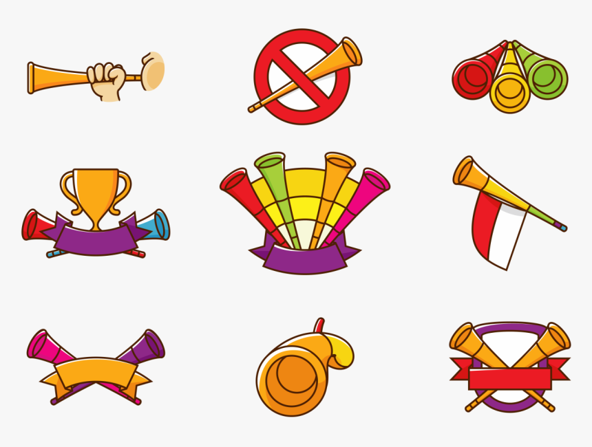 New Year Party Trumpet Vector, HD Png Download