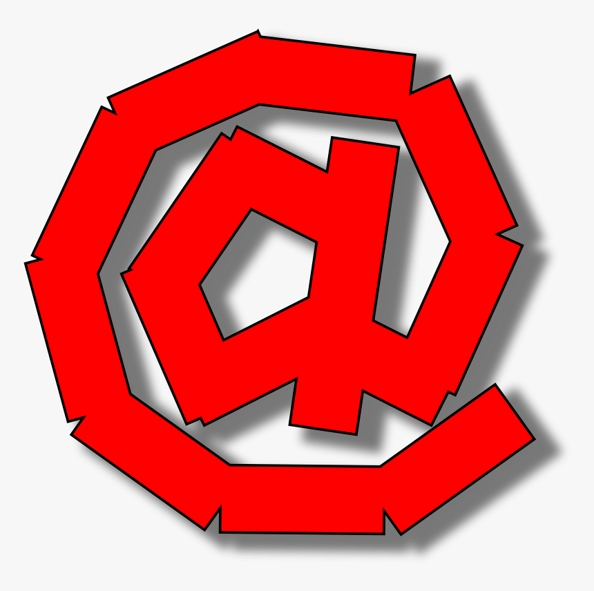 Free Clipart - Arroba - At - Roja - Red - Mediobit - Portable Network Graphics, HD Png Download