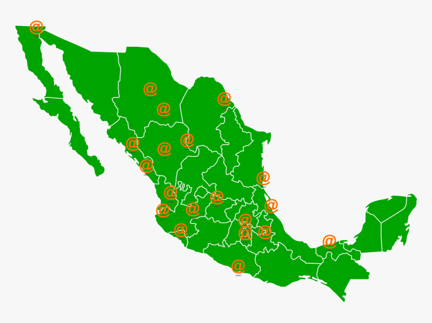 Mexico On Map No Background, HD Png Download