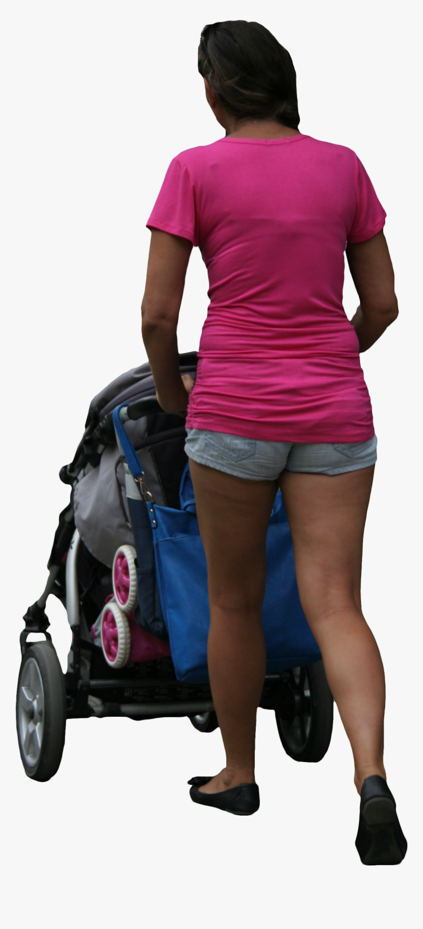 People Png Free Baby , Png Download - Person With Stroller Png, Transparent Png