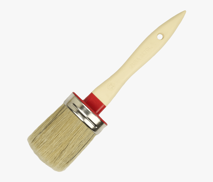 Ovalino Oval Paint Brush White Bristles - Paint Brush, HD Png Download