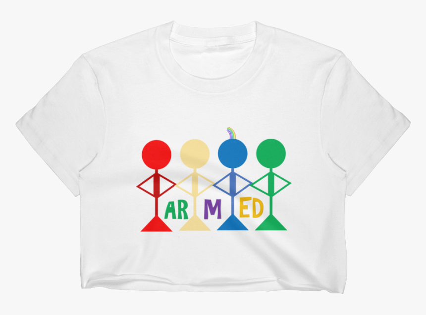 Armed And Proud Fitted Crop Top - Drummer, HD Png Download