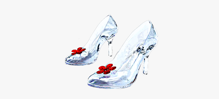 #glass #shoes #cinderella - Basic Pump, HD Png Download
