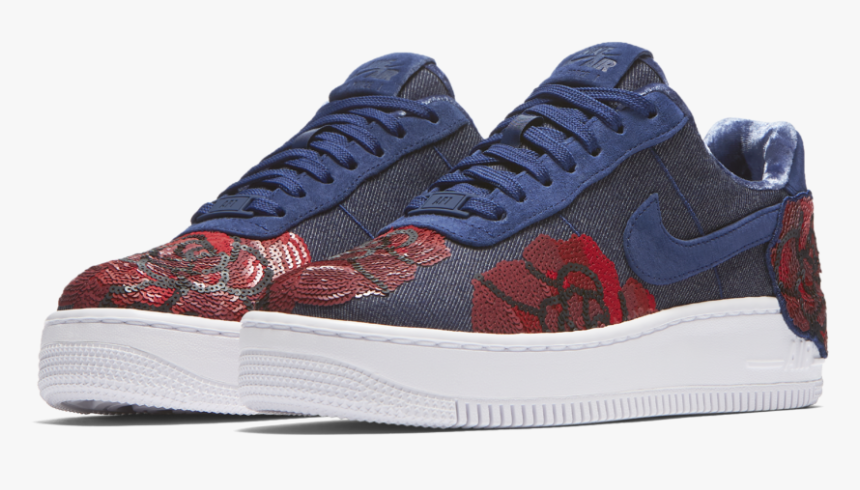 Nike Air Force One Floral Sequin, HD Png Download