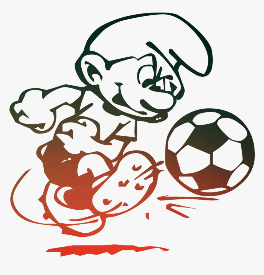 Brazil Search Word Cup National Football Player Clipart - Smurf Soccer, HD Png Download