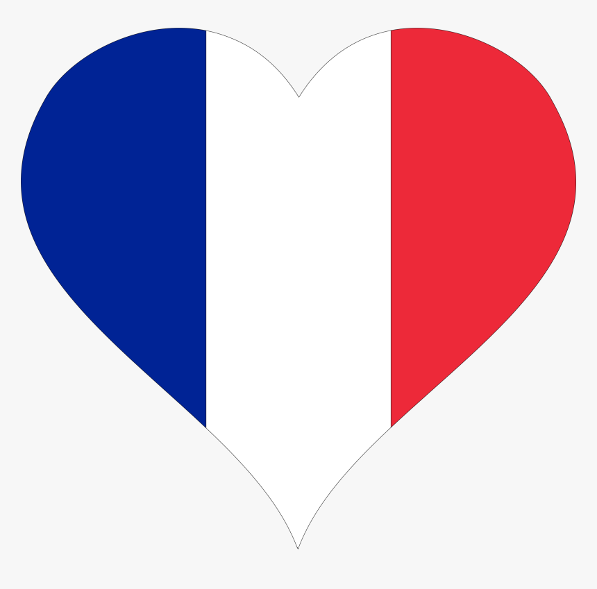 Transparent Clipart Drapeau France - French Flag Love Heart, HD Png Download