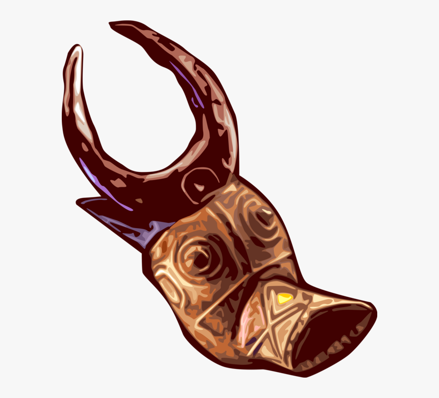 Vector Illustration Of African Traditional Carved Wooden, HD Png Download