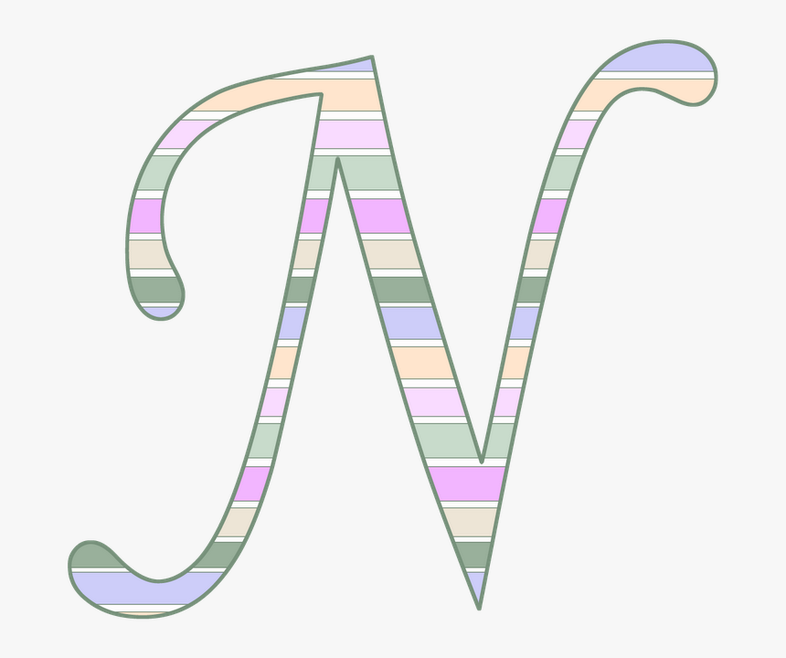 Alphabet M-stripes Font - Illustration, HD Png Download