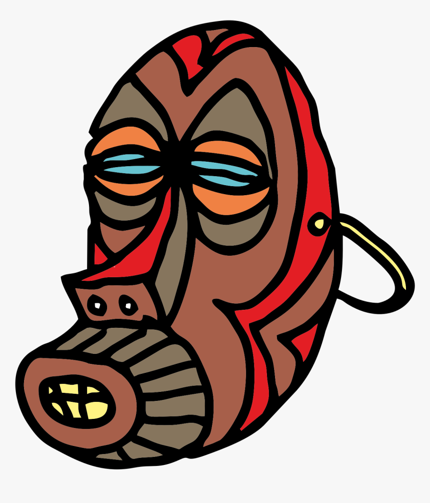 Transparent Mask Clipart - African Mask Art Png, Png Download