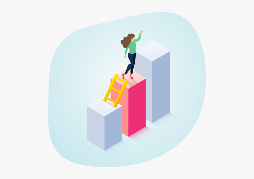 Illustrations Concept Ladder People Art Illustratioin - Graphic Design, HD Png Download