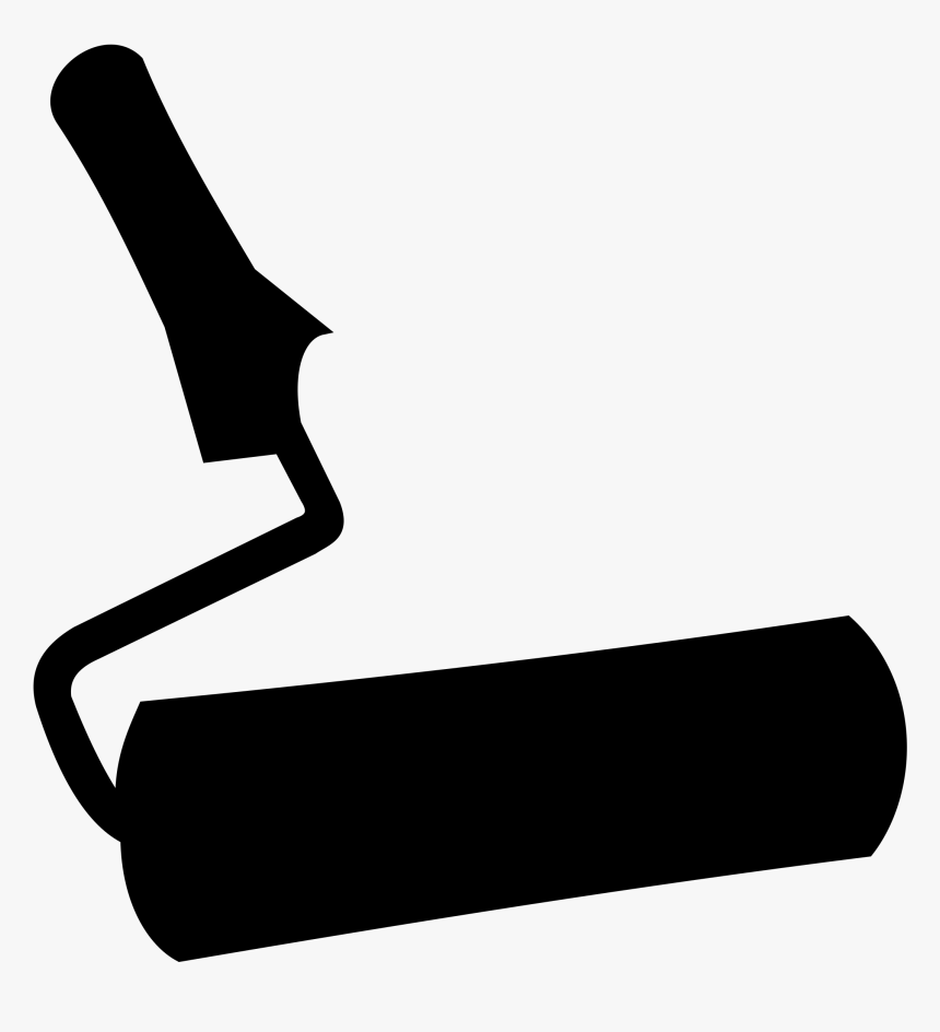 Paint Rollers Silhouette Painting - Paint Brush Silhouette Free, HD Png Download