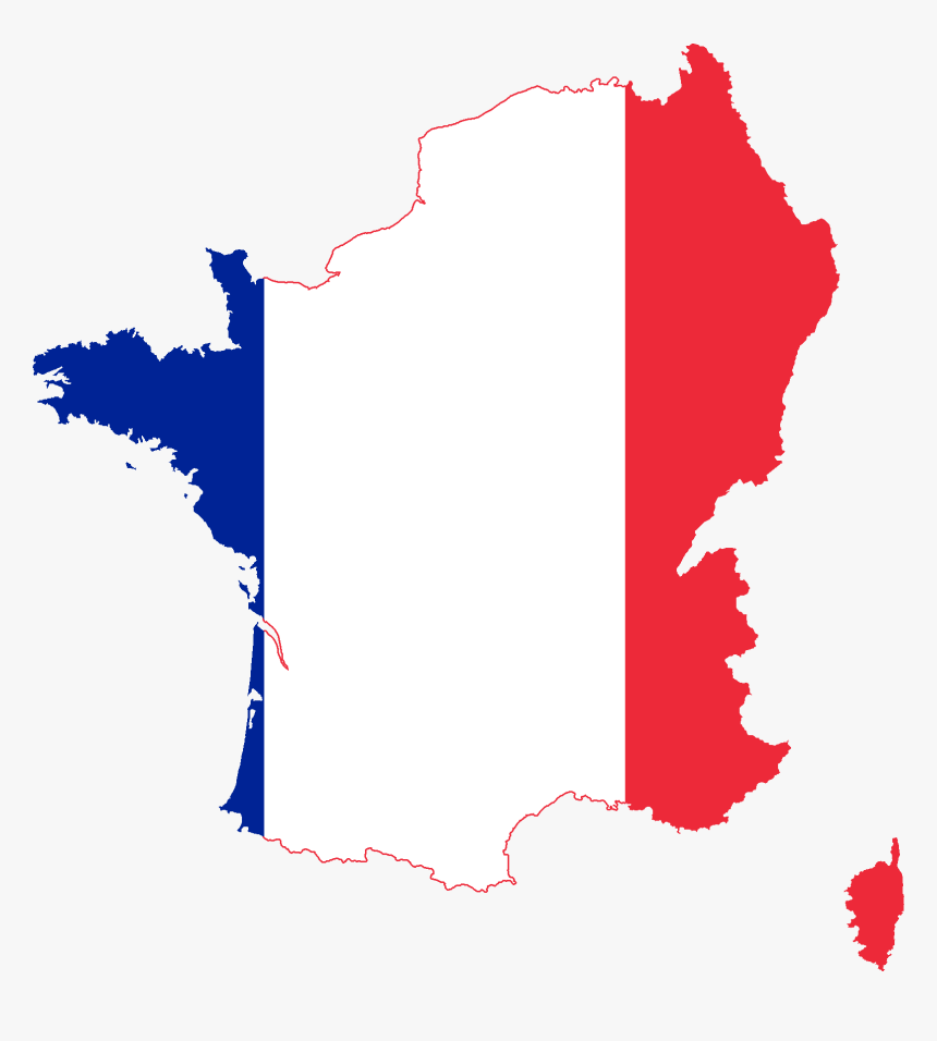 Flag Map Of French First Republic - Svg Map Of France, HD Png Download