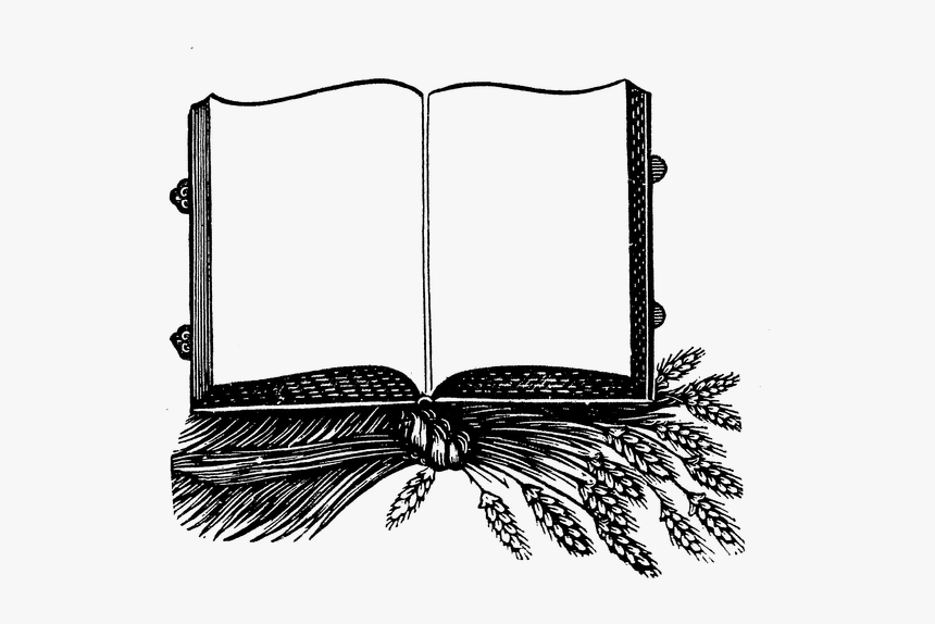 Book Blank Banner Victorian - Open Book Clip Art Black, HD Png Download