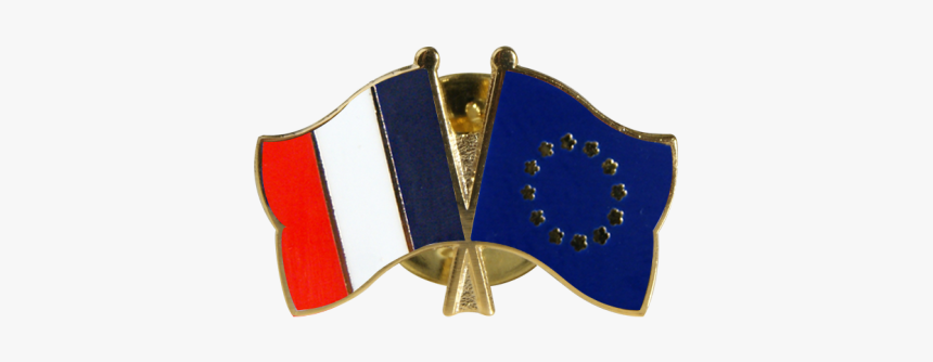 Europe Friendship Flag Pin, Badge - Drapeau France Et Europe, HD Png Download