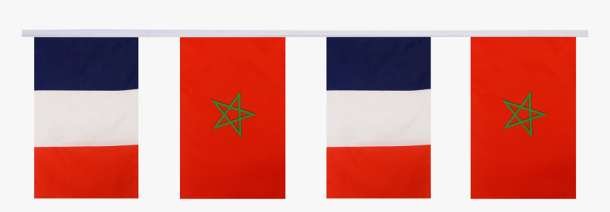 Morocco Friendship Bunting Flags - France And China Flag, HD Png Download
