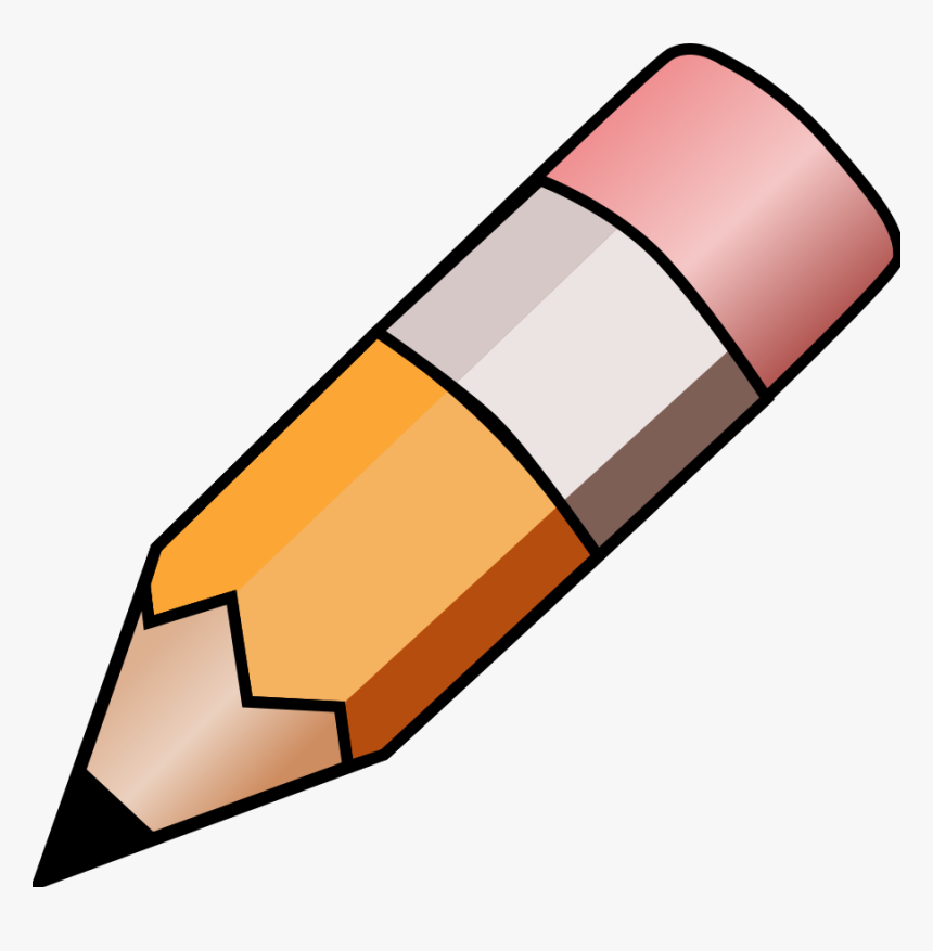 Colored Pencil Clipart Black And White - Pencil Clipart, HD Png Download