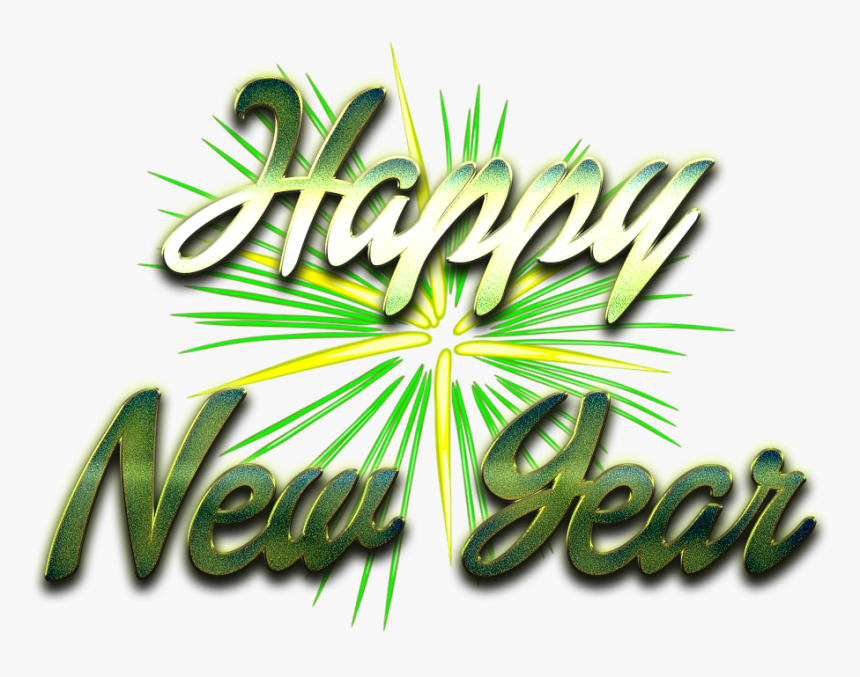 Happy New Year Word Art Png Transparent Image - Transparent Happy New Year Png, Png Download