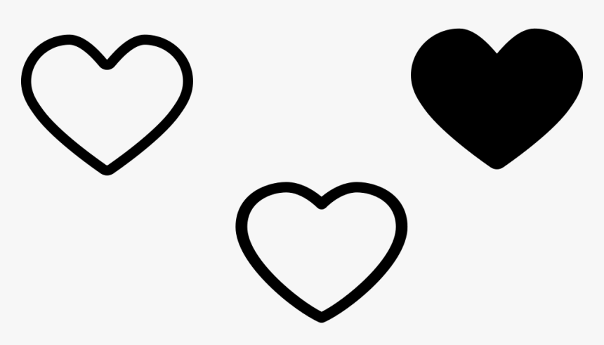 Png File Svg - Black Hollow Heart, Transparent Png