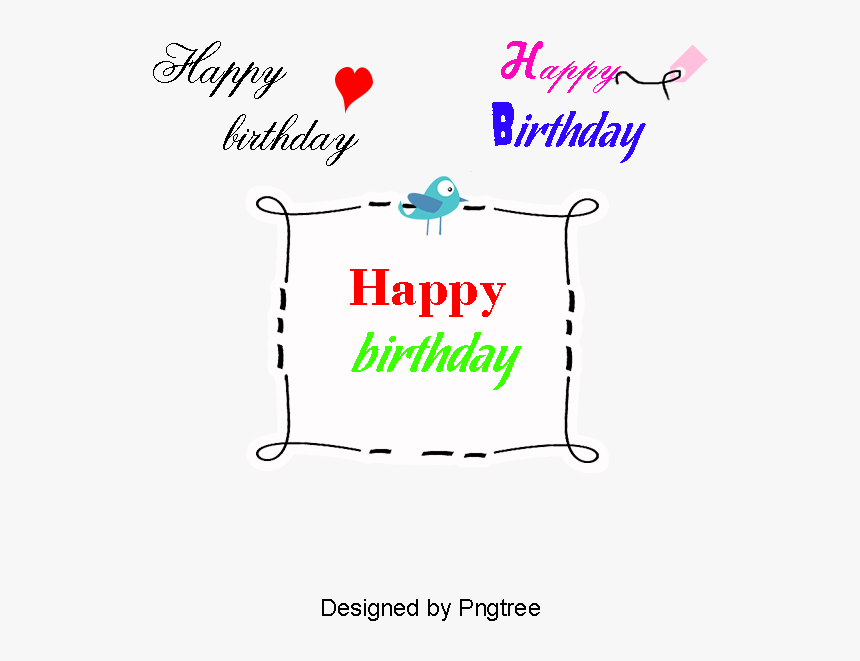 Vector Happy Birthday Wordart, Happy Birthday Wordart, - Illustration, HD Png Download