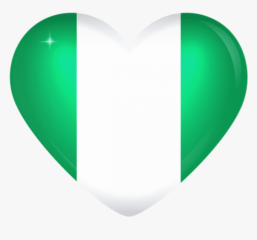 Download Nigeria Large Heart Flag Clipart Png Photo - Nigerian Heart, Transparent Png