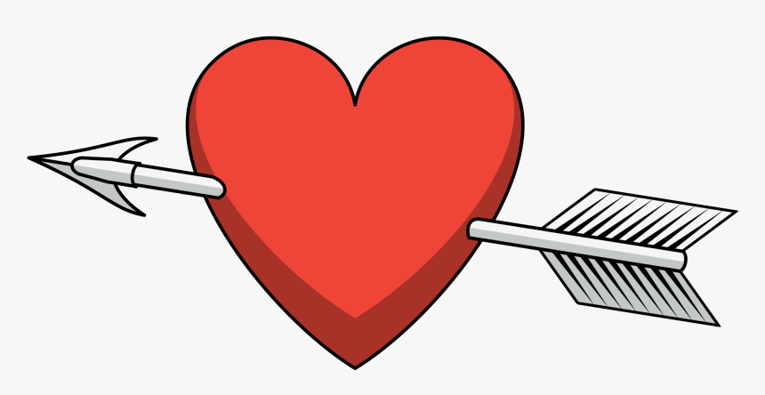 Arrow With Heart Graphic Heart With Arrow Through Middle Hd Png Download Transparent Png Image Pngitem
