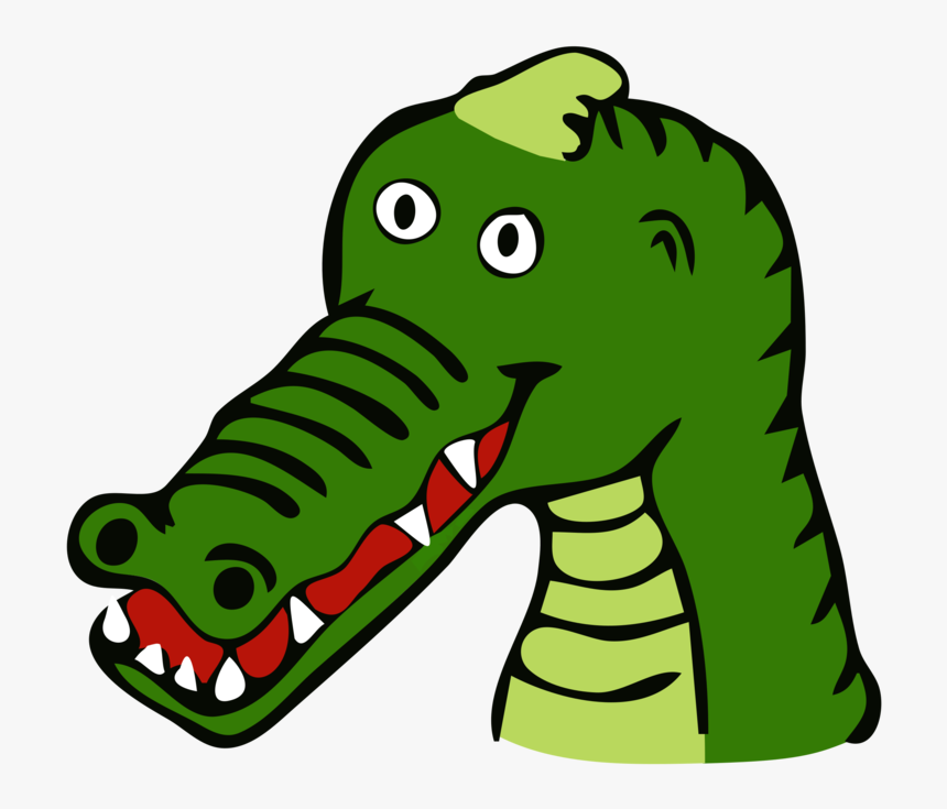 Crocodile Clipart Carnivore Pencil And In Color Crocodile - Head Of Crocodile Clipart, HD Png Download