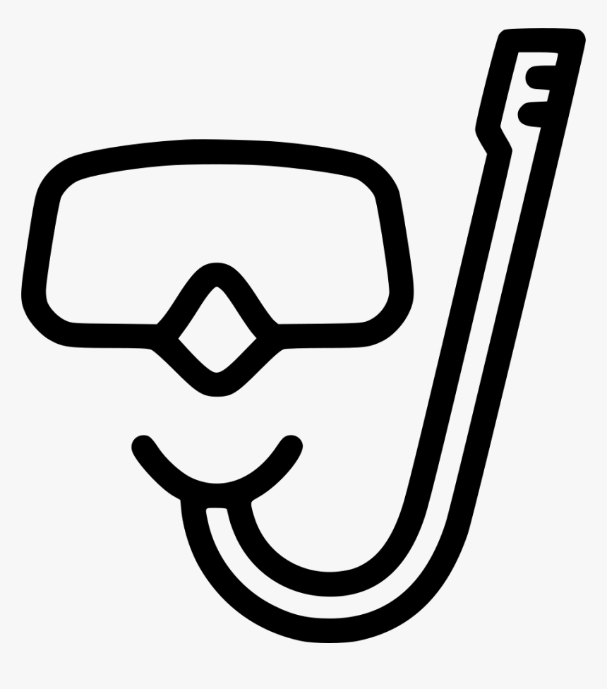 Mask Snorkel - Snorkel Outline, HD Png Download