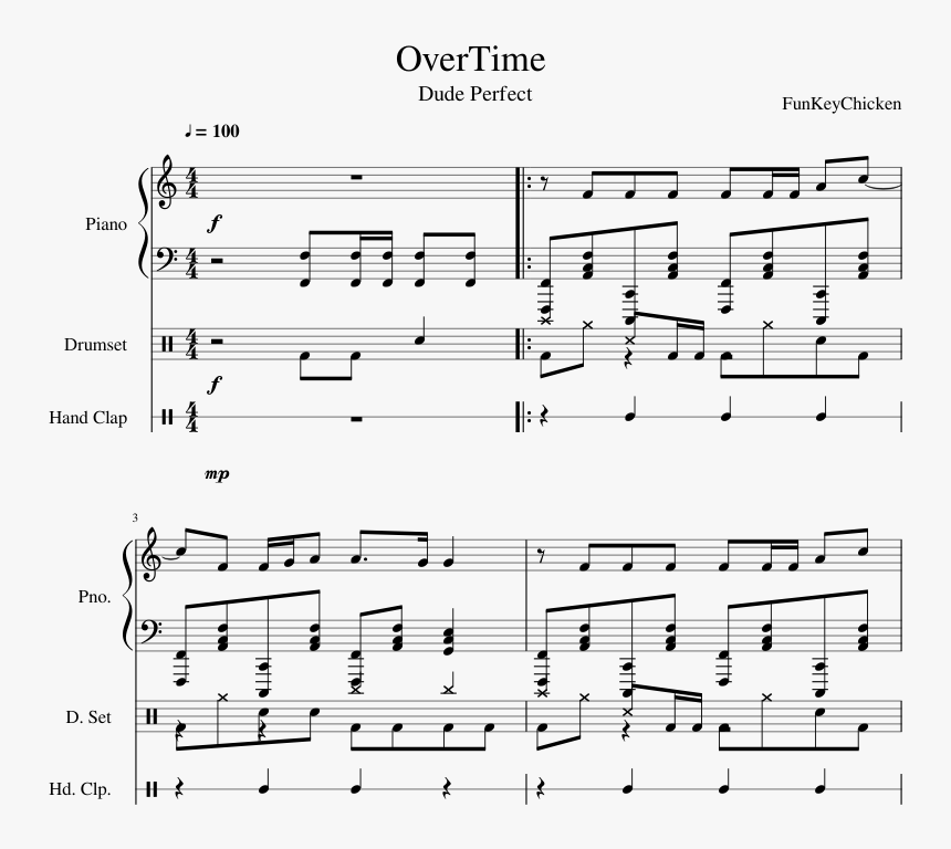 Overtime Dude Perfect Piano, HD Png Download