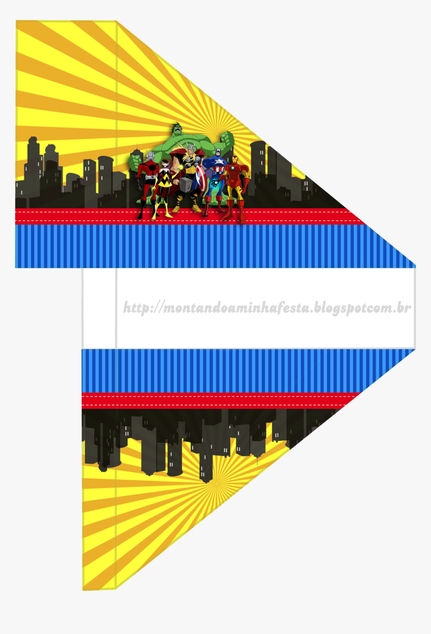 Avengers Comic Version Free Printable Napkin Holder - Molde De Porta Guardanapo Dos Vingadores, HD Png Download