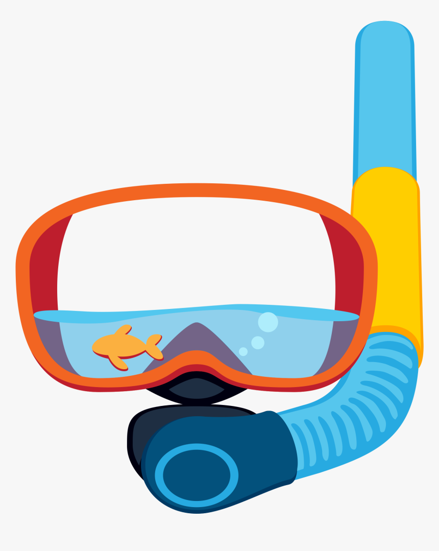 Transparent Mask And Snorkel Clipart Stiker Snorkeling, HD Png