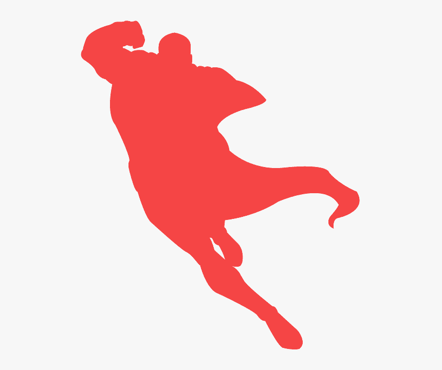 Silhueta De Super Heroi Png, Transparent Png