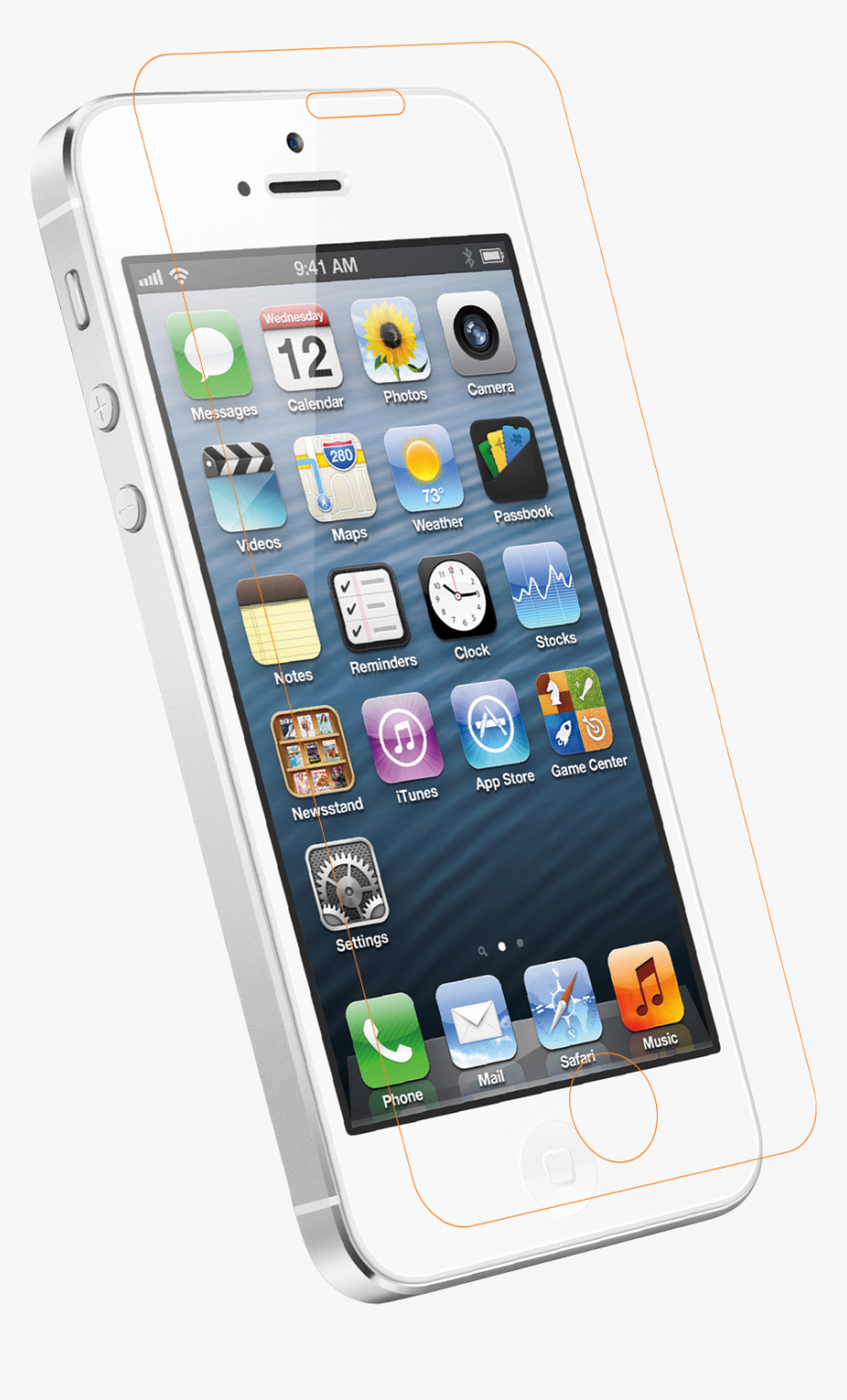 Iphone Se/5/5s Tempered Glass Screen Protector - Iphone 5 Dock Stand, HD Png Download