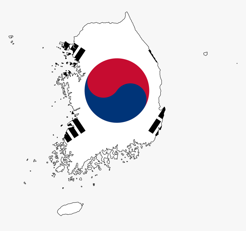 North Korea Flag Clipart Png - South Korea Flag On Country, Transparent Png