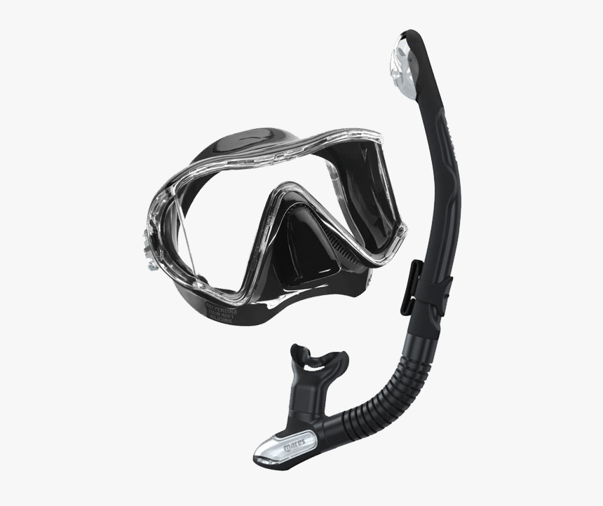 Snorkelset Op Curacao - Mares Mask And Snorkel Set Vento Black, HD Png Download