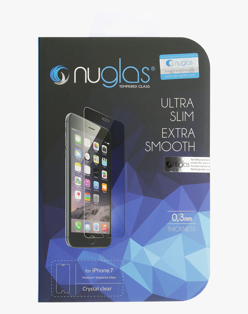 Nuglas Tempered Glass Screen Protector For Iphone 8 - Nuglas Screen Protector Iphone X Mm, HD Png Download