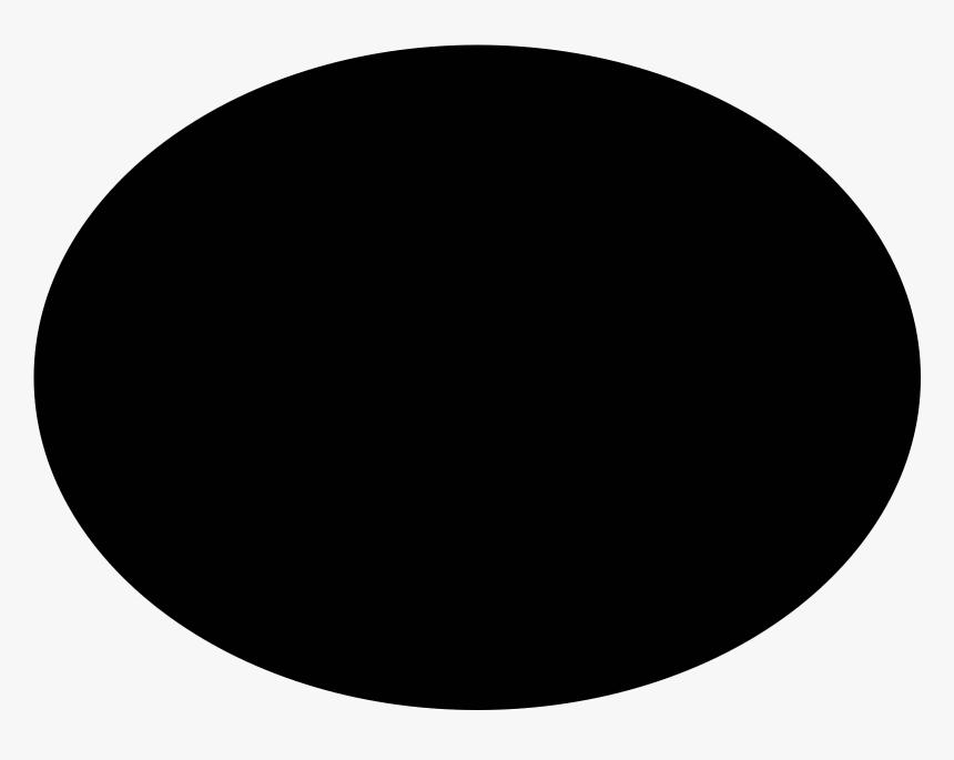 Black,circle,oval,clip Art,black And White, HD Png Download