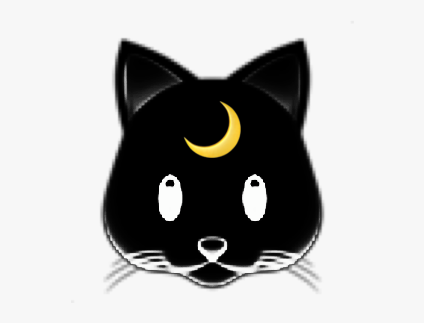 #sailormoon #luna #black #cat #emoji #moon #magic #freetoedit, HD Png Download
