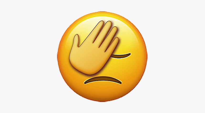 #emoji #emojisticker #sticker #stickers #facepalm #smiley, HD Png Download