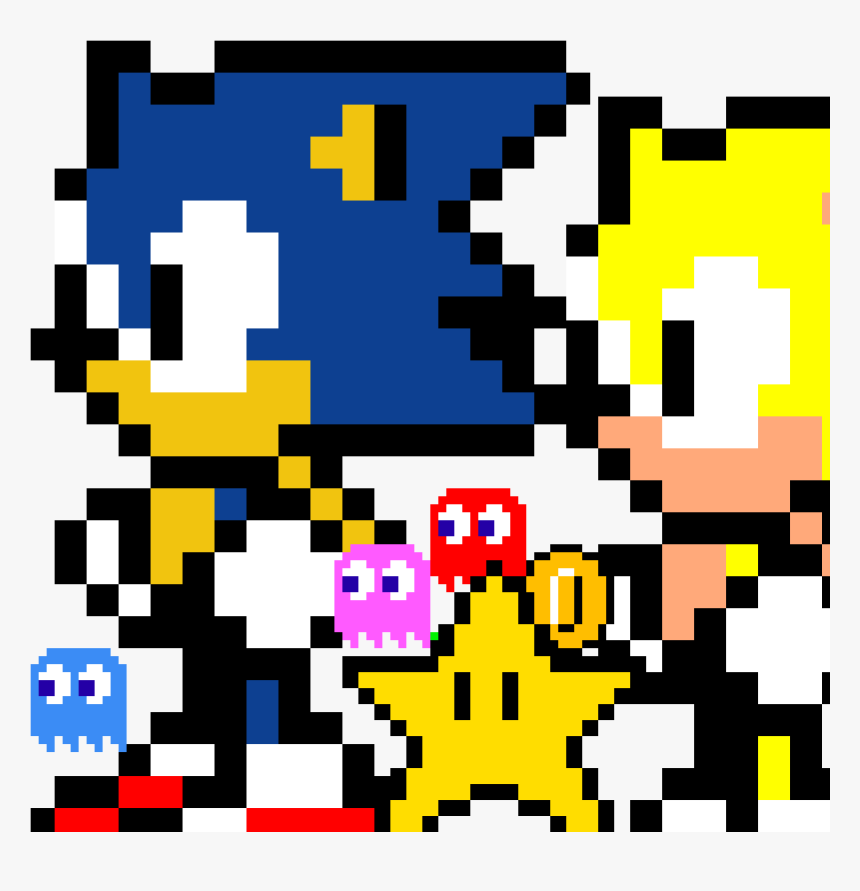 Sonic Perler Beads Pattern , Png Download, Transparent Png